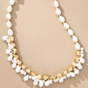 Anthropologie beaded pearl necklace new with tags